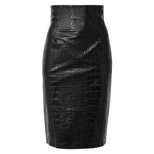 NANUSHKA Women's Ania Croc-Effect Vegan Faux Leather Pencil Skirt Size XS